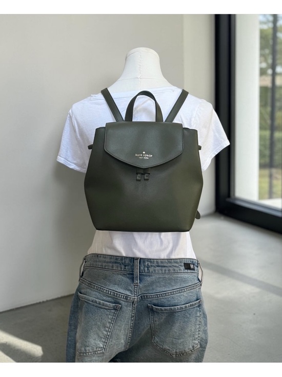 kate spade Handbags - Kate Spade New York Olive Green Saffiano Leather Backpack with Adjustable Straps